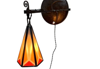 Art Deco Amsterdamse School Table Lamp by Amsterdamsche Kunstsmederij, 1920s